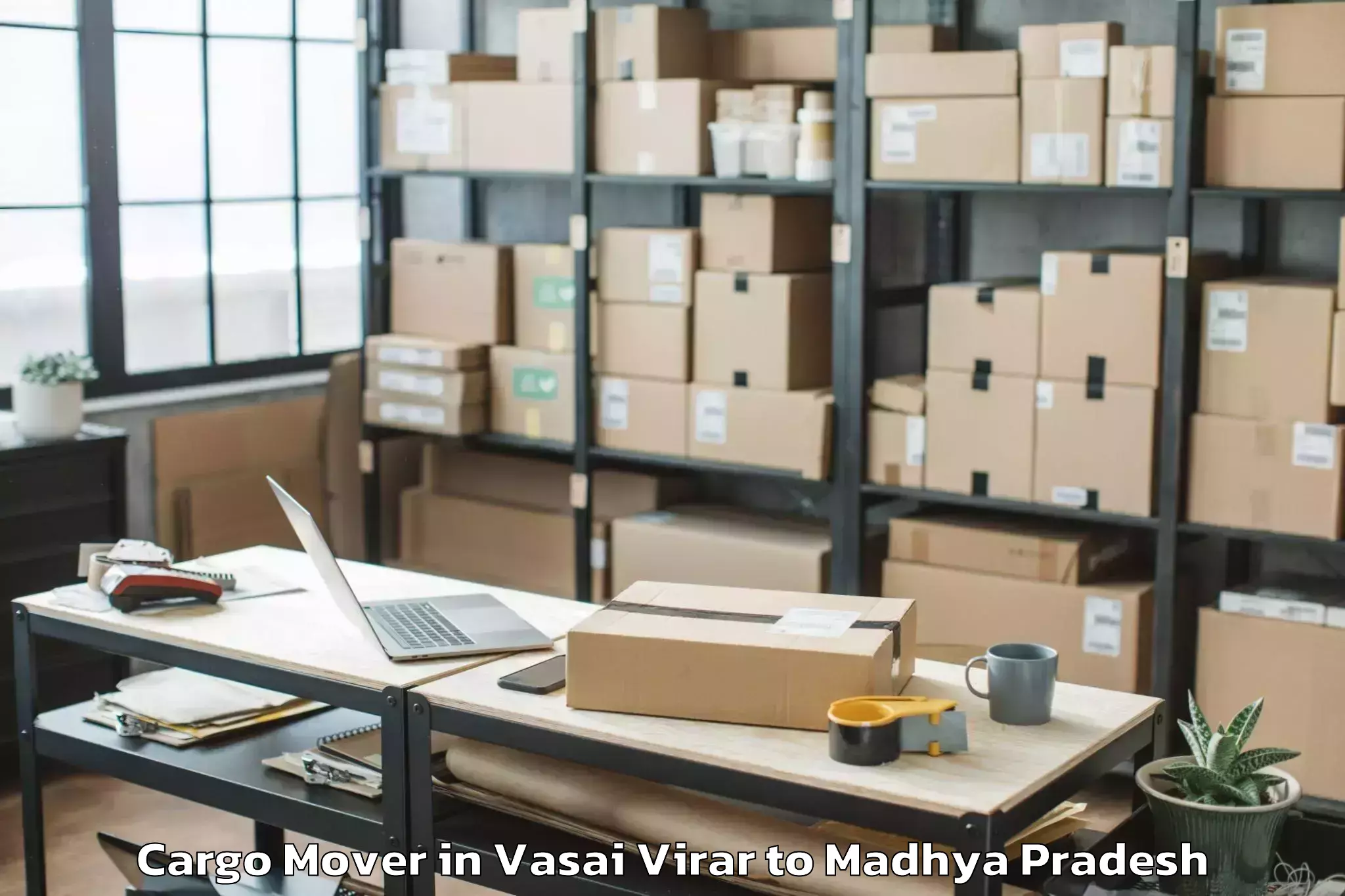 Top Vasai Virar to Mandsaur Cargo Mover Available